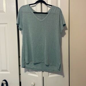 Light Blue V-Neck T-shirt blouse